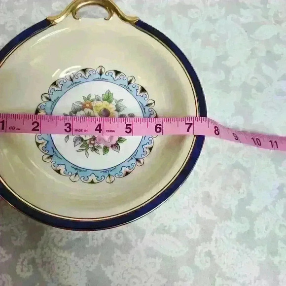 Vintage Noritake hand painted handled plate 7.5" - Picture 6 of 6